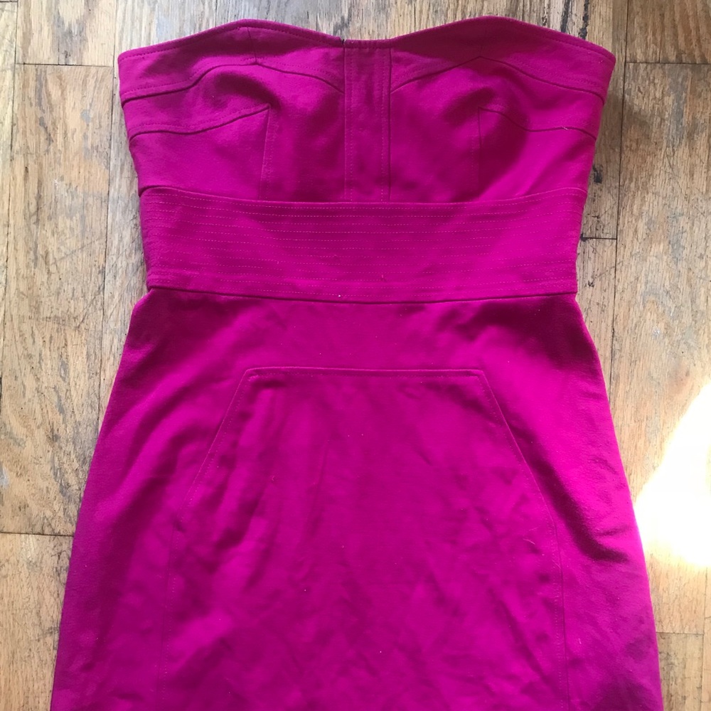 Diane Von Furstenberg hot pink mini dress size 8